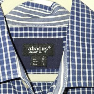 Abacus Long Sleeve Checkered Shirt Menswear Casual Button Down L